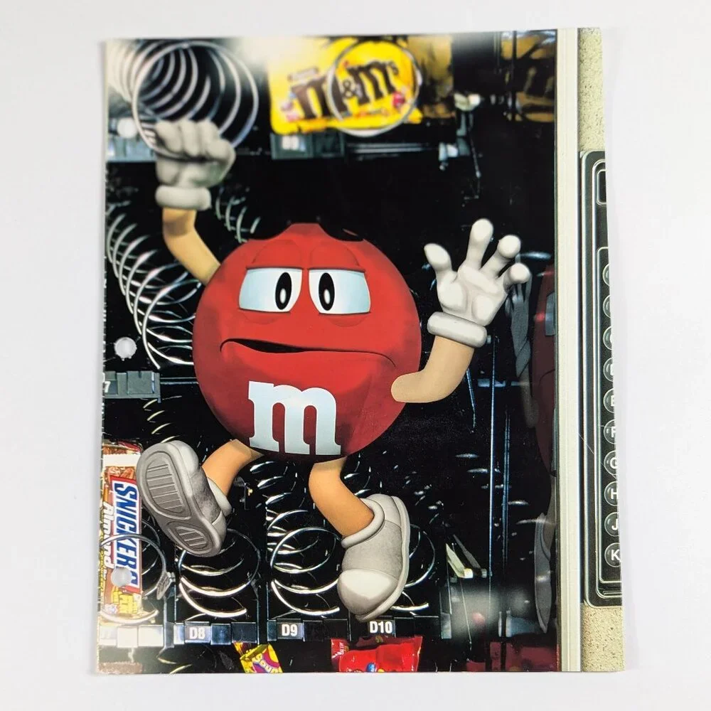 Mead Mars M&M Vending Machine 2 Pocket Folder Vintage 2003 12